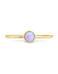 Sterling Silver Blue Opal Solitaire Ring