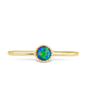 Sterling Silver Green Opal Solitaire Ring