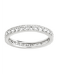 Sterling Silver 3mm Thin CZ Band Ring