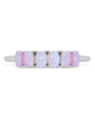 Sterling Silver Pink Opal Cluster Ring