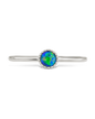 Sterling Silver Green Opal Solitaire Ring