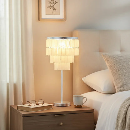 Rectangular Shell Waterfall Table Lamp