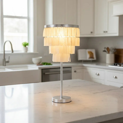 Rectangular Shell Waterfall Table Lamp