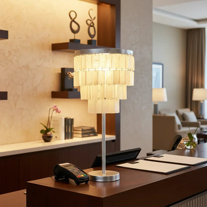 Rectangular Shell Waterfall Table Lamp
