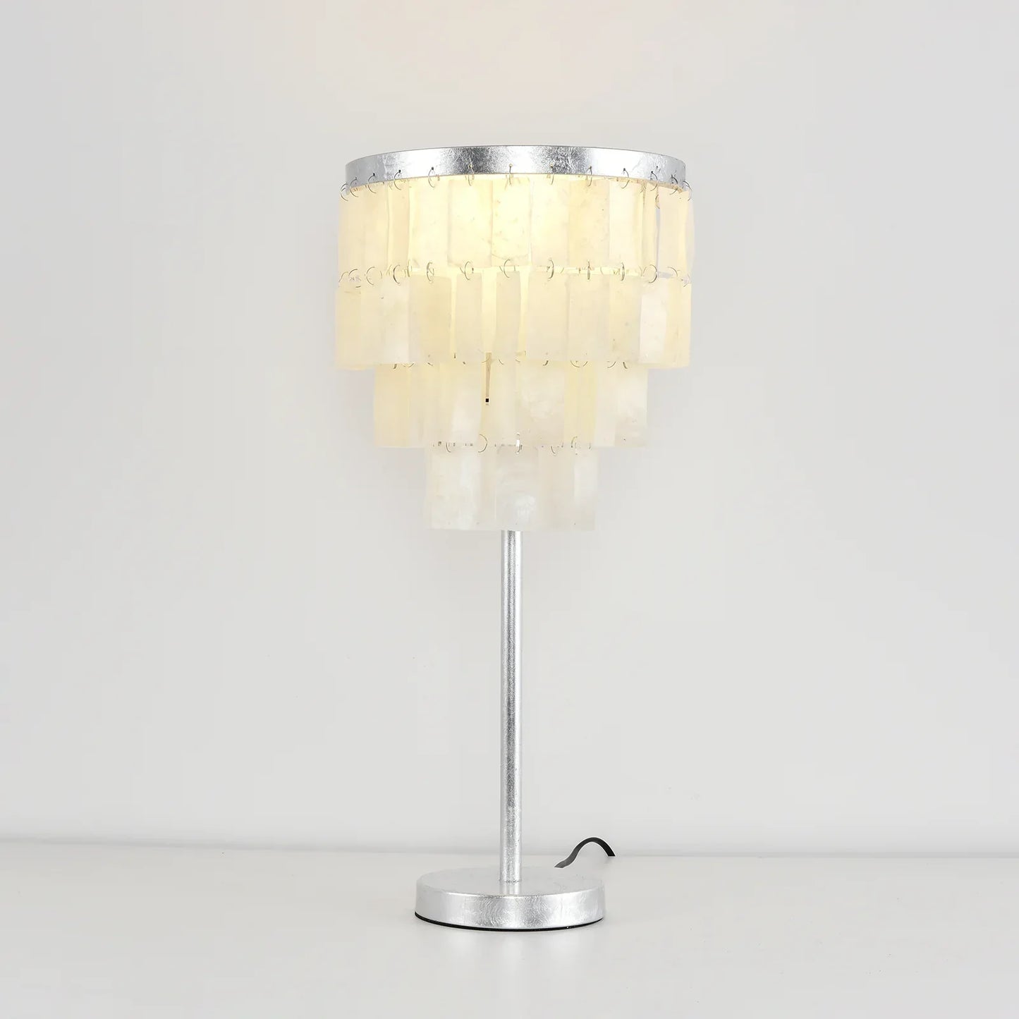 Rectangular Shell Waterfall Table Lamp