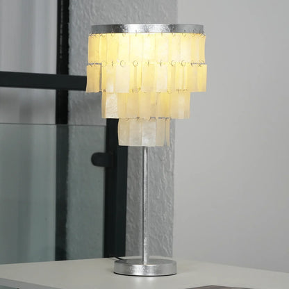 Rectangular Shell Waterfall Table Lamp