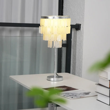 Rectangular Shell Waterfall Table Lamp