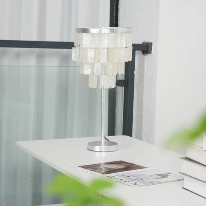 Rectangular Shell Waterfall Table Lamp