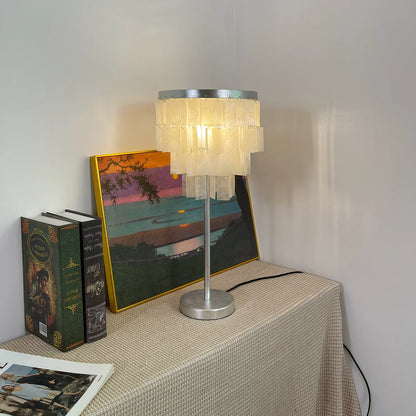 Rectangular Shell Waterfall Table Lamp