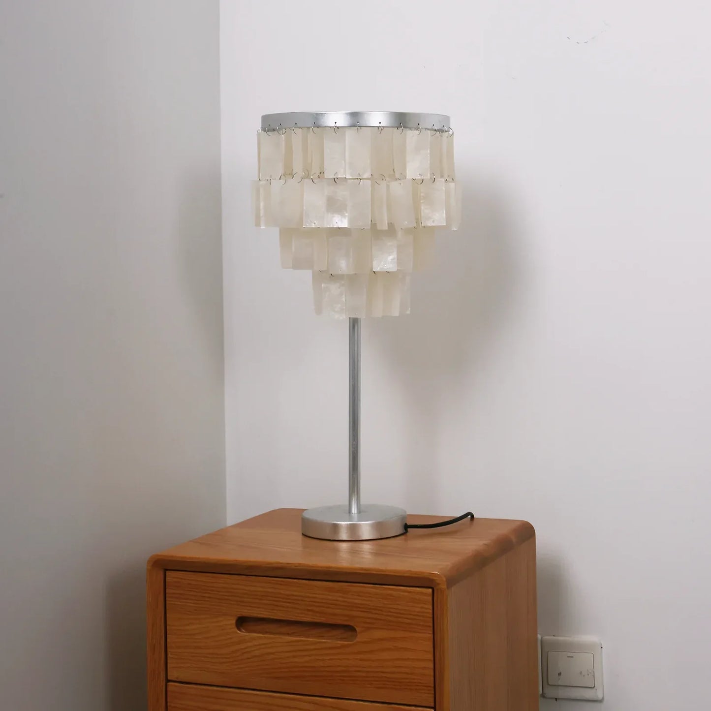 Rectangular Shell Waterfall Table Lamp