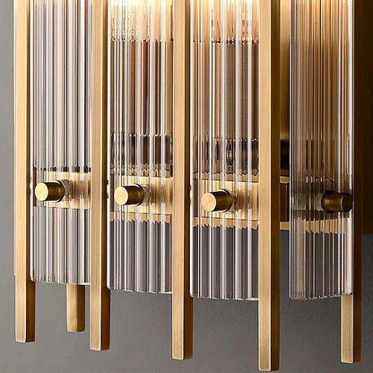 Rectangular Glass Panel Wall Sconce