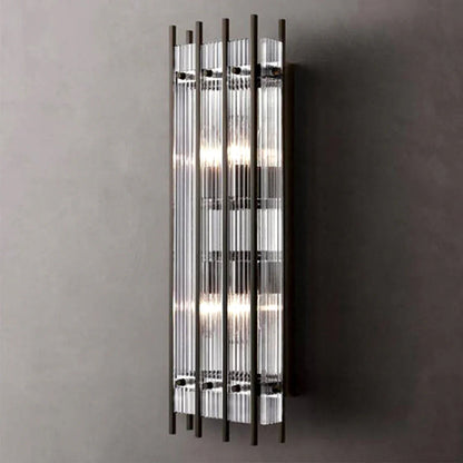 Rectangular Glass Panel Wall Sconce