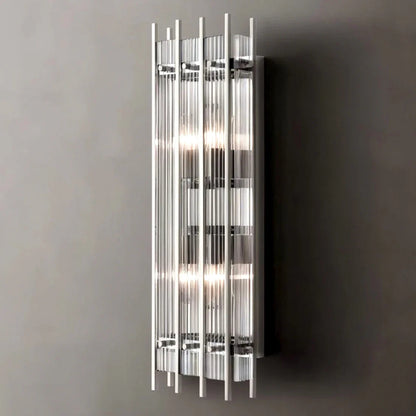 Rectangular Glass Panel Wall Sconce