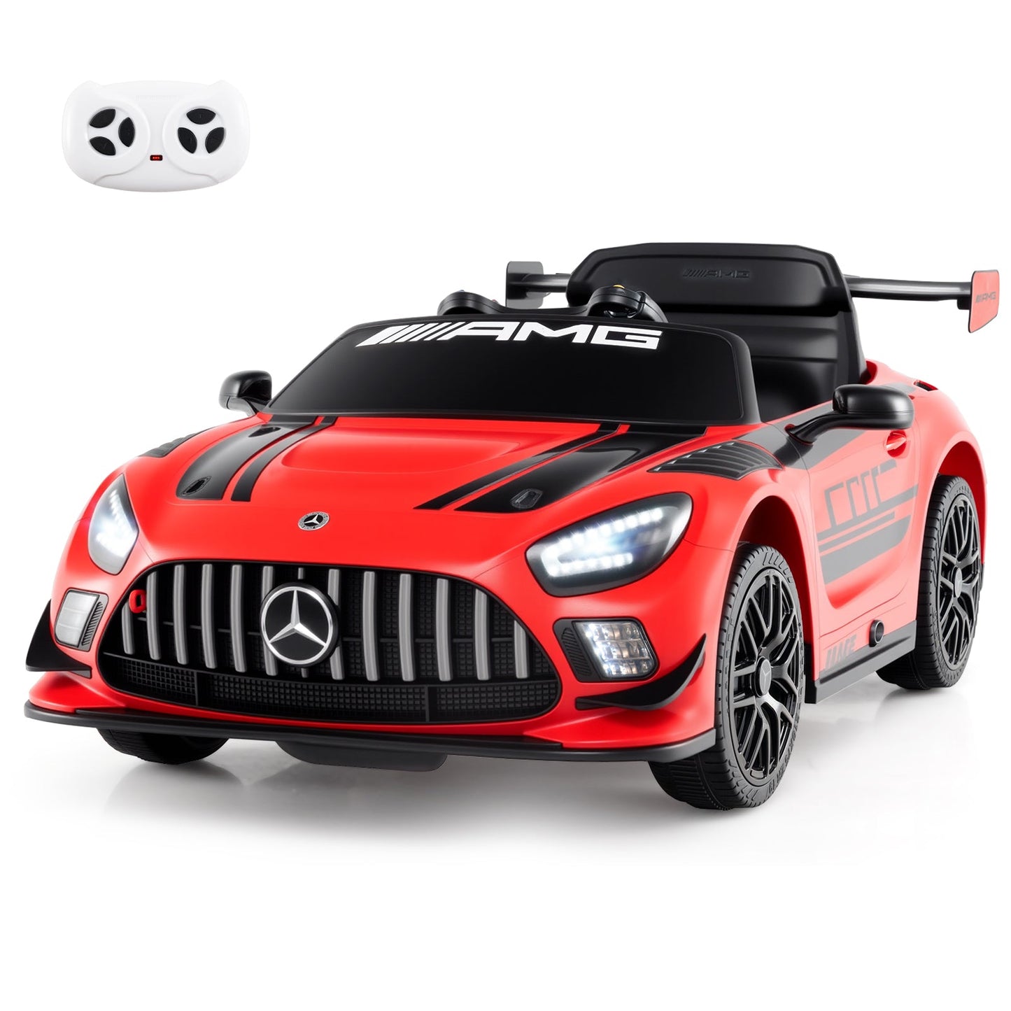 12V Kids Ride-On Car Mercedes-AMG GT3 Licensed with Adjustable Speed
