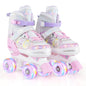 Roller Skates for Teens 4 Sizes Adjustable with Light-up Wheels for Boys Girls Ages 13+
