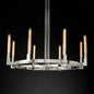 Round Brass Linear Chandelier
