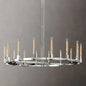 Round Brass Linear Chandelier