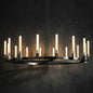 Round Brass Linear Chandelier