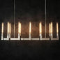 Round Brass Linear Chandelier