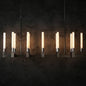 Round Brass Linear Chandelier