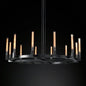 Round Brass Linear Chandelier
