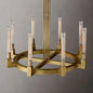 Round Brass Linear Chandelier