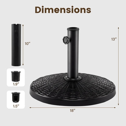 Patio Umbrella Base 22 lbs Resin Wicker Style