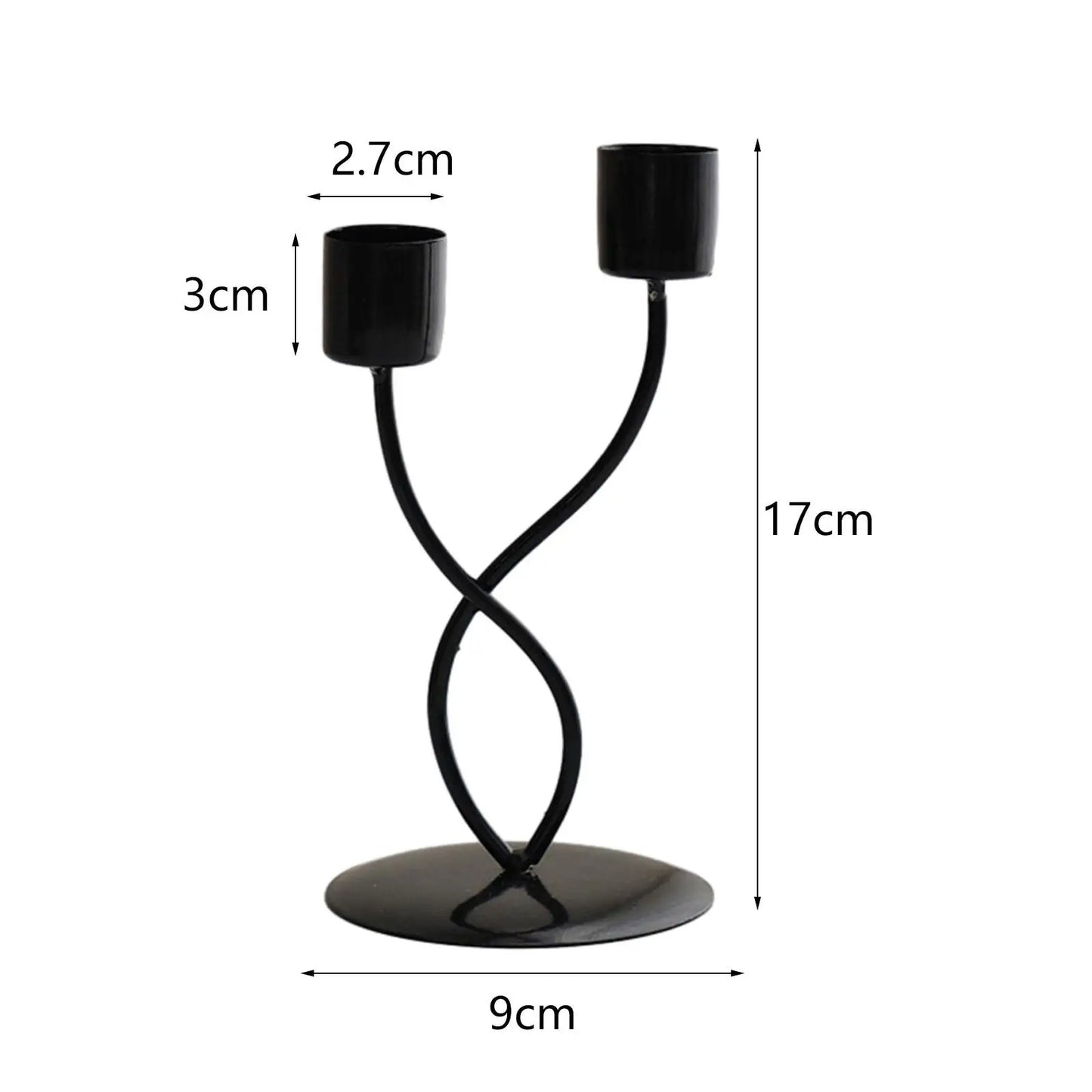 Metal Candle Holder Elegant Stable Base Table Centerpiece Candle Stick Holder for Mantel Fireplace Dining Desktop Home Decor