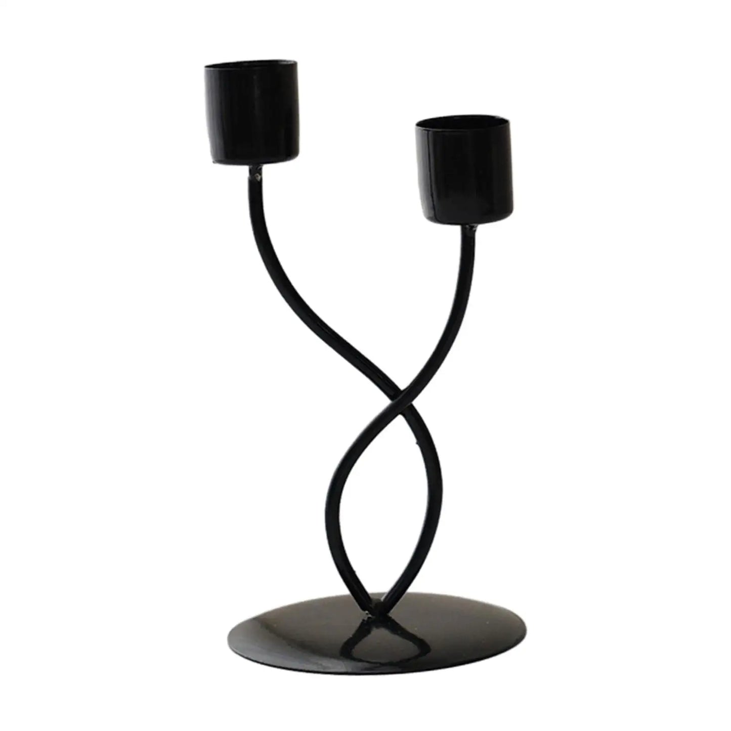 Metal Candle Holder Elegant Stable Base Table Centerpiece Candle Stick Holder for Mantel Fireplace Dining Desktop Home Decor
