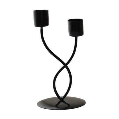 Metal Candle Holder Elegant Stable Base Table Centerpiece Candle Stick Holder for Mantel Fireplace Dining Desktop Home Decor