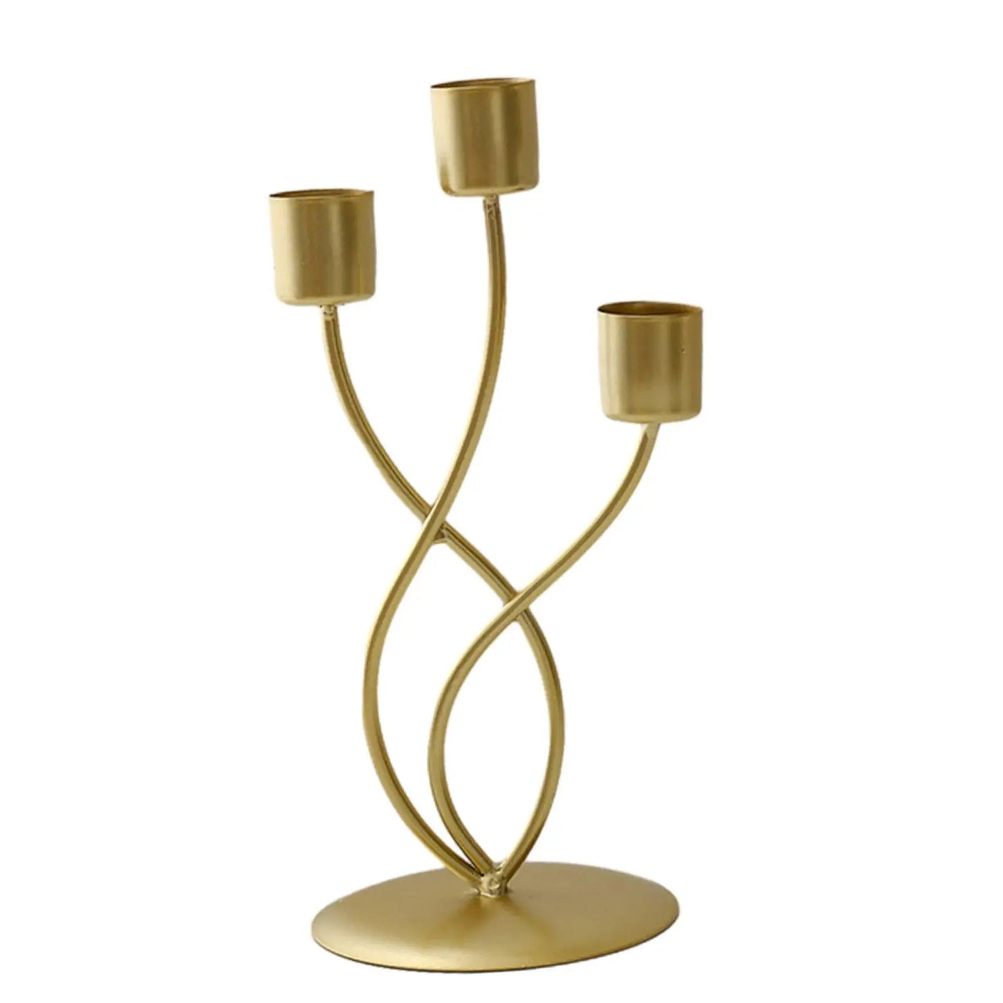 Metal Candle Holder Elegant Stable Base Table Centerpiece Candle Stick Holder for Mantel Fireplace Dining Desktop Home Decor