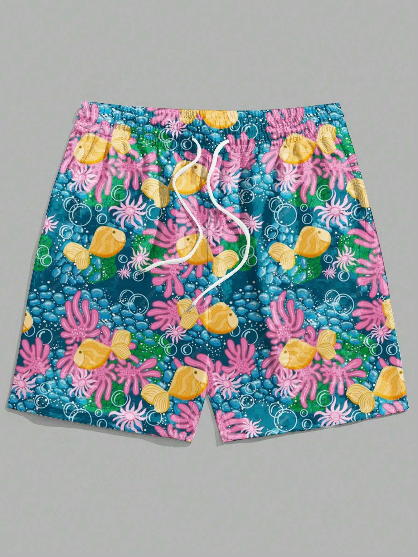 Men's Hawaiian Swim Trunks 3D Hawaiian Plant Pattern Beach Shorts Quick Dry Outdoor Leisure Sports Shorts Fashion Men's Shorts
