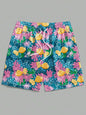 Men's Hawaiian Swim Trunks 3D Hawaiian Plant Pattern Beach Shorts Quick Dry Outdoor Leisure Sports Shorts Fashion Men's Shorts