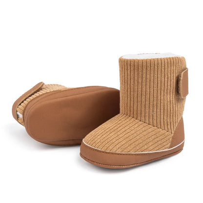 Newborn Baby Winter Boots – Soft Corduroy Booties
