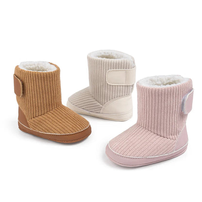 Newborn Baby Winter Boots – Soft Corduroy Booties