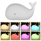Soft Silicone Cartoon Whale Night Light For Children Room Decor USB Rechargeable Kids Bedroom Sleep Lamp Dropshipping