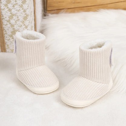 Newborn Baby Winter Boots – Soft Corduroy Booties