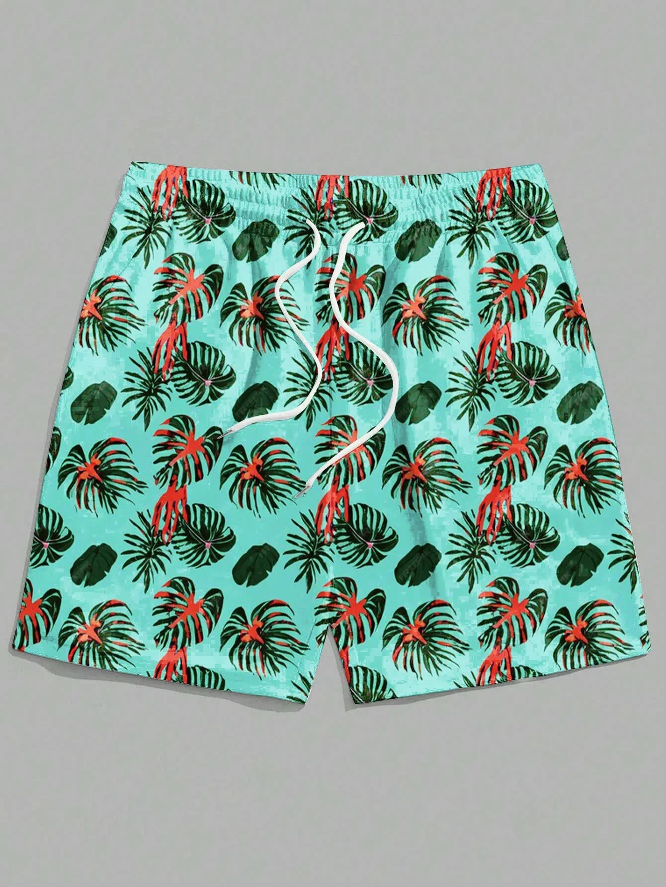 Men's Hawaiian Swim Trunks 3D Hawaiian Plant Pattern Beach Shorts Quick Dry Outdoor Leisure Sports Shorts Fashion Men's Shorts