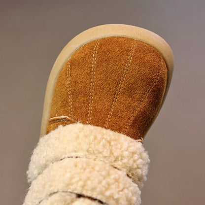 Children's Winter Boots for Girls New Warm Kids Fashion Plush Boots Ankle Versatile Outdoor Causal Toddlers Cotton Boots Soft