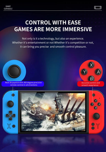 G90 Handheld Game Console – 7-inch 64GB Retro Arcade Gaming Device