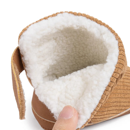 Newborn Baby Winter Boots – Soft Corduroy Booties