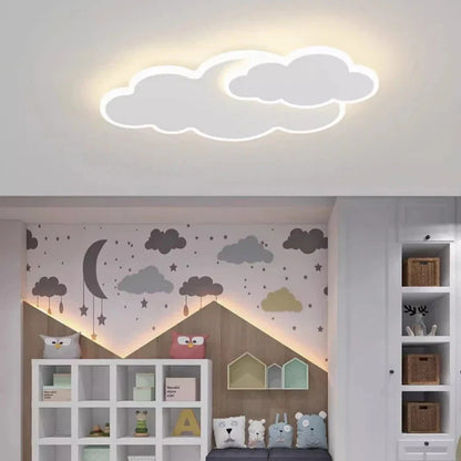 AuroraRealm Children's Bedroom LED Ceiling Lamp Creative White Cloud Boy Girl Study Fixture Lustre Home Decor Living Room Lights
