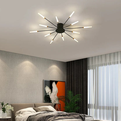 Living Room Light LED Ceiling Lamp Modern Indoor Lighting Acrylic Nordic Creative Fan-shaped Bedroom Fixture Home Decor Kid Room