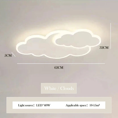 AuroraRealm Children's Bedroom LED Ceiling Lamp Creative White Cloud Boy Girl Study Fixture Lustre Home Decor Living Room Lights