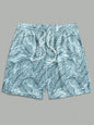 Men's Hawaiian Swim Trunks 3D Hawaiian Plant Pattern Beach Shorts Quick Dry Outdoor Leisure Sports Shorts Fashion Men's Shorts