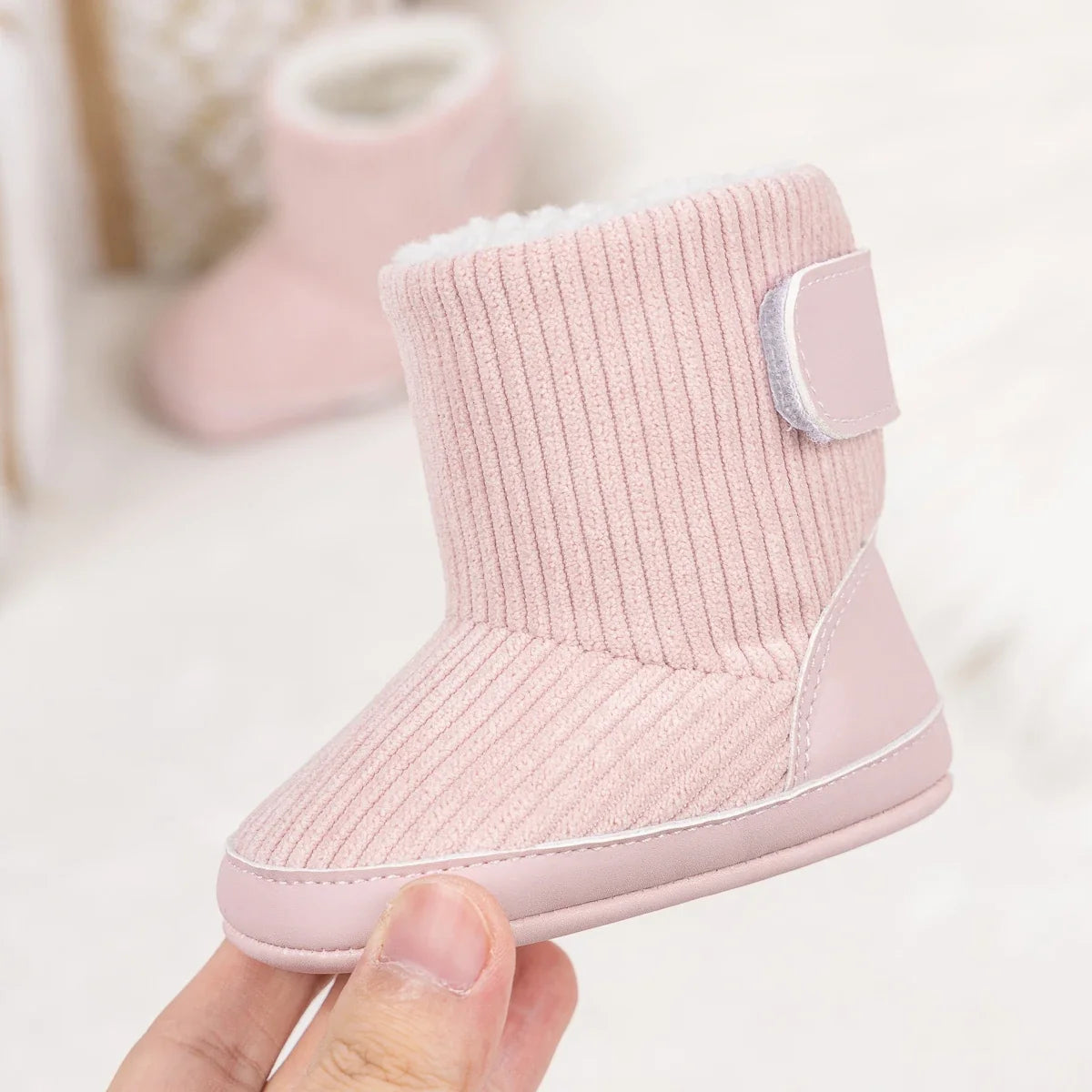 Newborn Baby Winter Boots – Soft Corduroy Booties