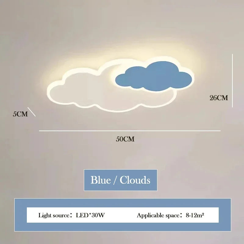 AuroraRealm Children's Bedroom LED Ceiling Lamp Creative White Cloud Boy Girl Study Fixture Lustre Home Decor Living Room Lights