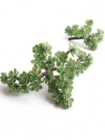 Faux Green Sedum Succulent Pick Plastic Aritificial Encrinite Succulent Spring Plants Home Decor Office Plant Landscaping