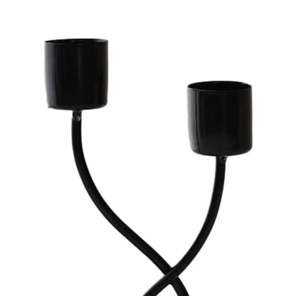 Metal Candle Holder Elegant Stable Base Table Centerpiece Candle Stick Holder for Mantel Fireplace Dining Desktop Home Decor