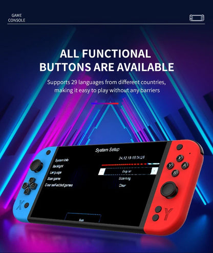 G90 Handheld Game Console – 7-inch 64GB Retro Arcade Gaming Device